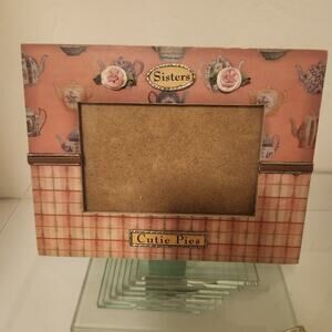Vintage style Sisters Cutie Pies Picture Frame 3.5x5.5